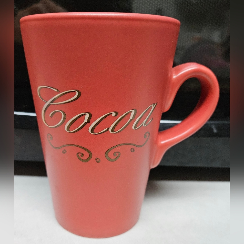 Shonfeld's Cocoa 16oz Christmas Mug Burnt Reddish color